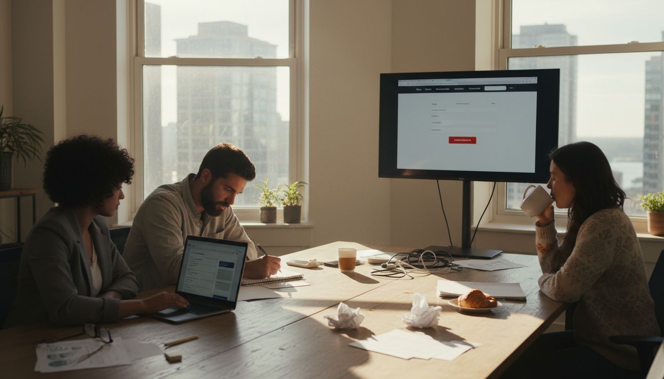 Team collaborating on user experience design