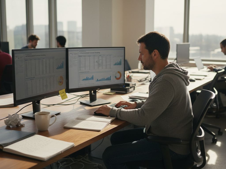 SaaS analyst reviewing AI-driven ranking results