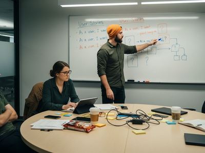 Tech team discussing ambiguous requirements