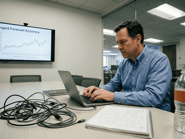 Data scientist reviews project forecasting results