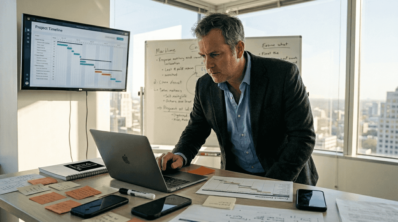 69e59084ea5e12a38a66135a Tech executive reviewing project sponsorship workflow