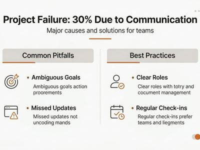 Infographic showing causes and solutions for project failure