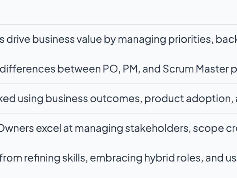 Product Owner role: responsibilities & real impact explained
